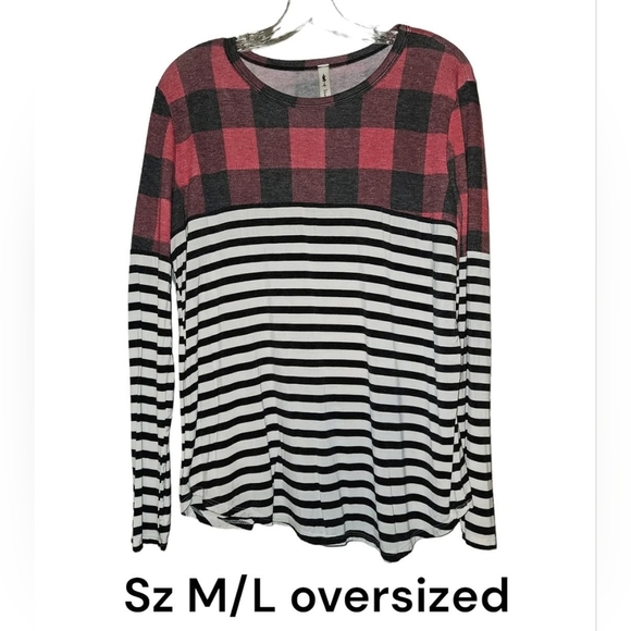Vanilla Bay Buffalo Plaid Long Sleeve Sz M/L slightly oversized - Picture 1 of 1